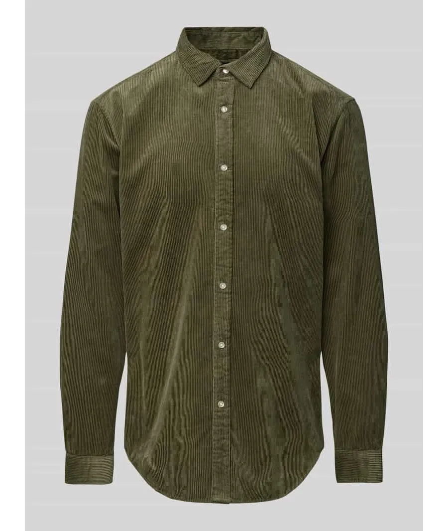 obrazek 1 Koszula sztruksowa o kroju tailored fit z kołnierzykiem typu kent