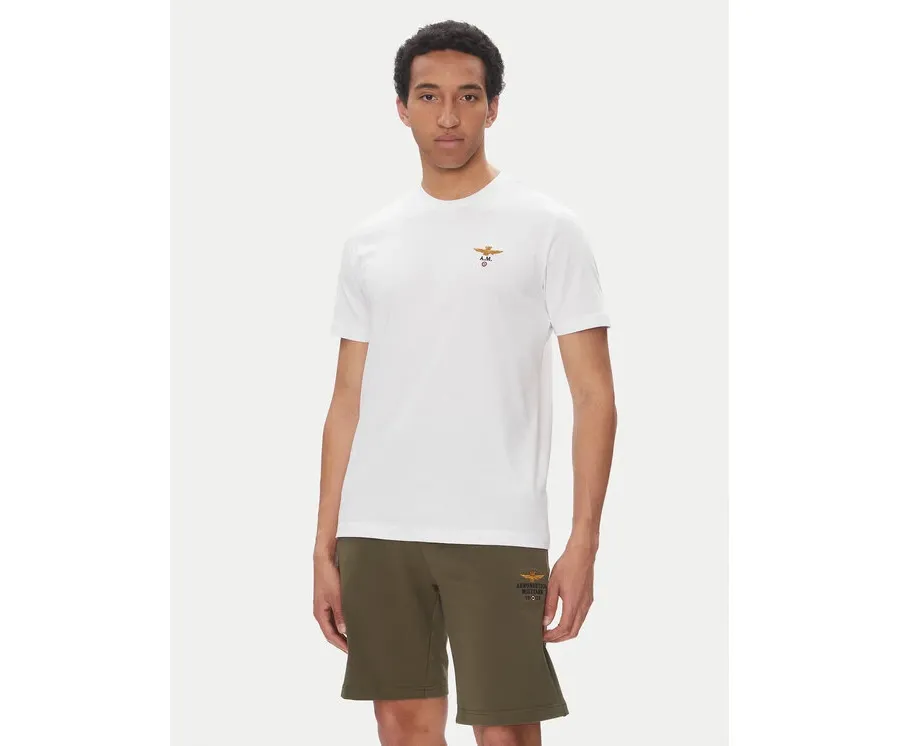 obrazek 1 Aeronautica Militare T-Shirt 251TS1580J372 Biały Regular Fit