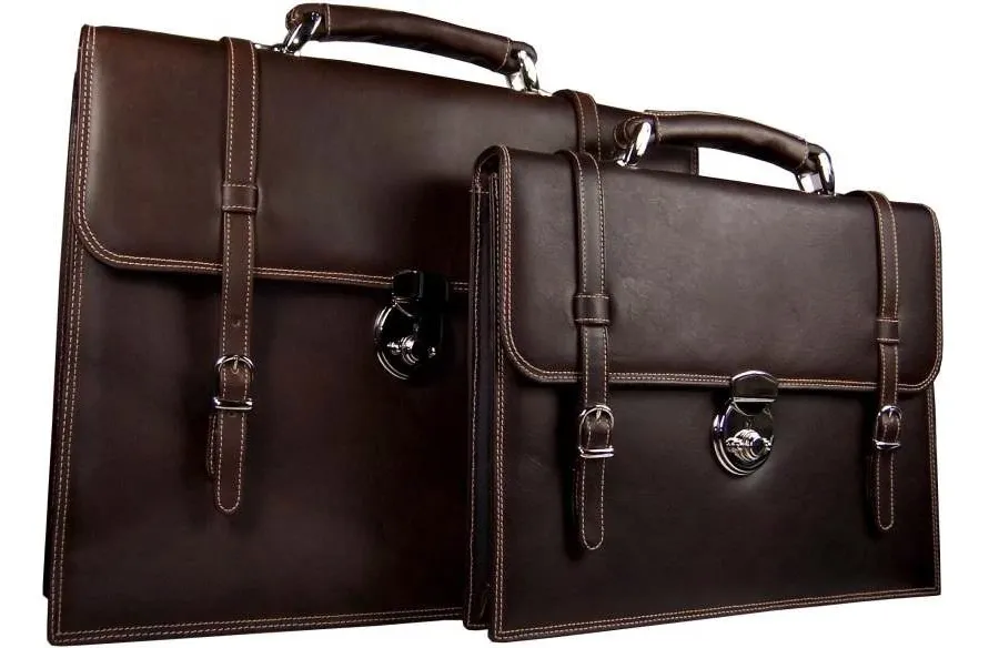 picture 1 Exclusive leather briefcase with zipper