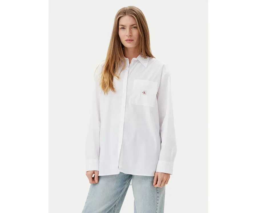 obrazek 1 Calvin Klein Jeans Koszula LV047C143G Biały Relaxed Fit