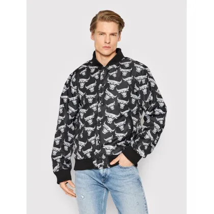 Zdjęcie New Era Kurtka bomber Chicago Bulls All Over Logo 12893178 Czarny Regular Fit