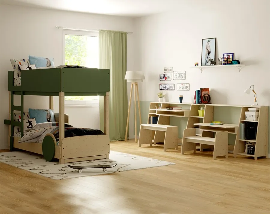 obrazek 6 Dziecięca ławka ewoluująca z naturalnego drewna ASYMETRY - MONTESSORI - Mathy by Bols
