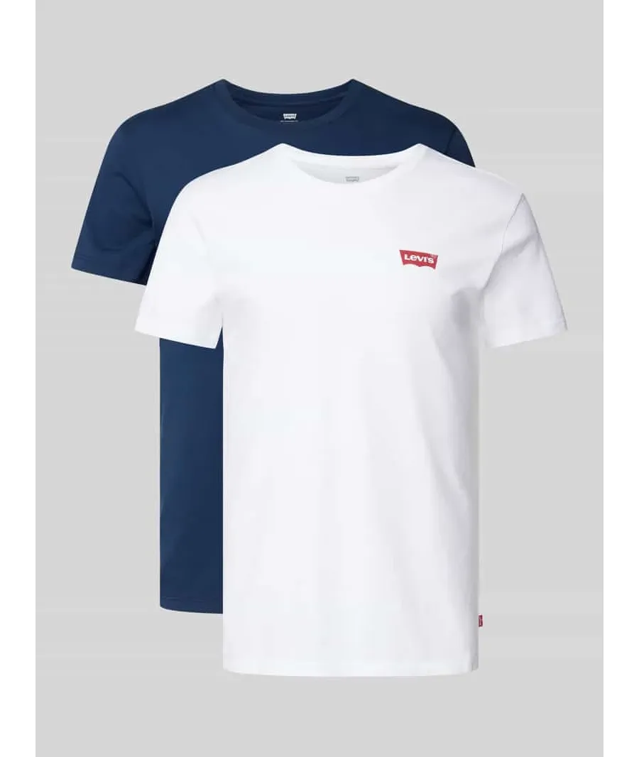 obrazek 1 T-shirt z nadrukiem z logo w zestawie 2 szt.