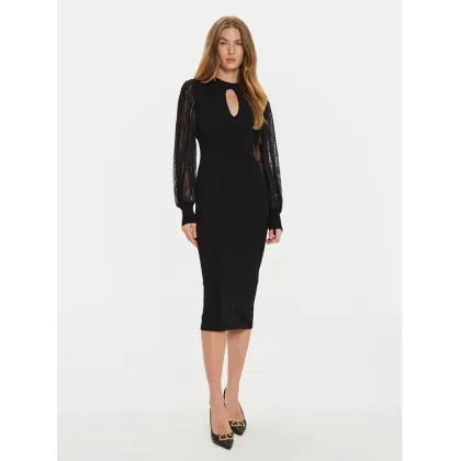 Zdjęcie TWINSET Sukienka dzianinowa 242TT3160 Czarny Slim Fit