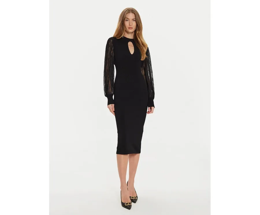 obrazek 1 TWINSET Sukienka dzianinowa 242TT3160 Czarny Slim Fit