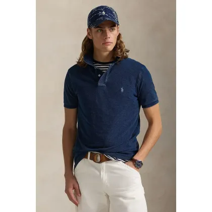 Zdjęcie Polo Ralph Lauren polo bawełniane kolor niebieski gładki 710970582