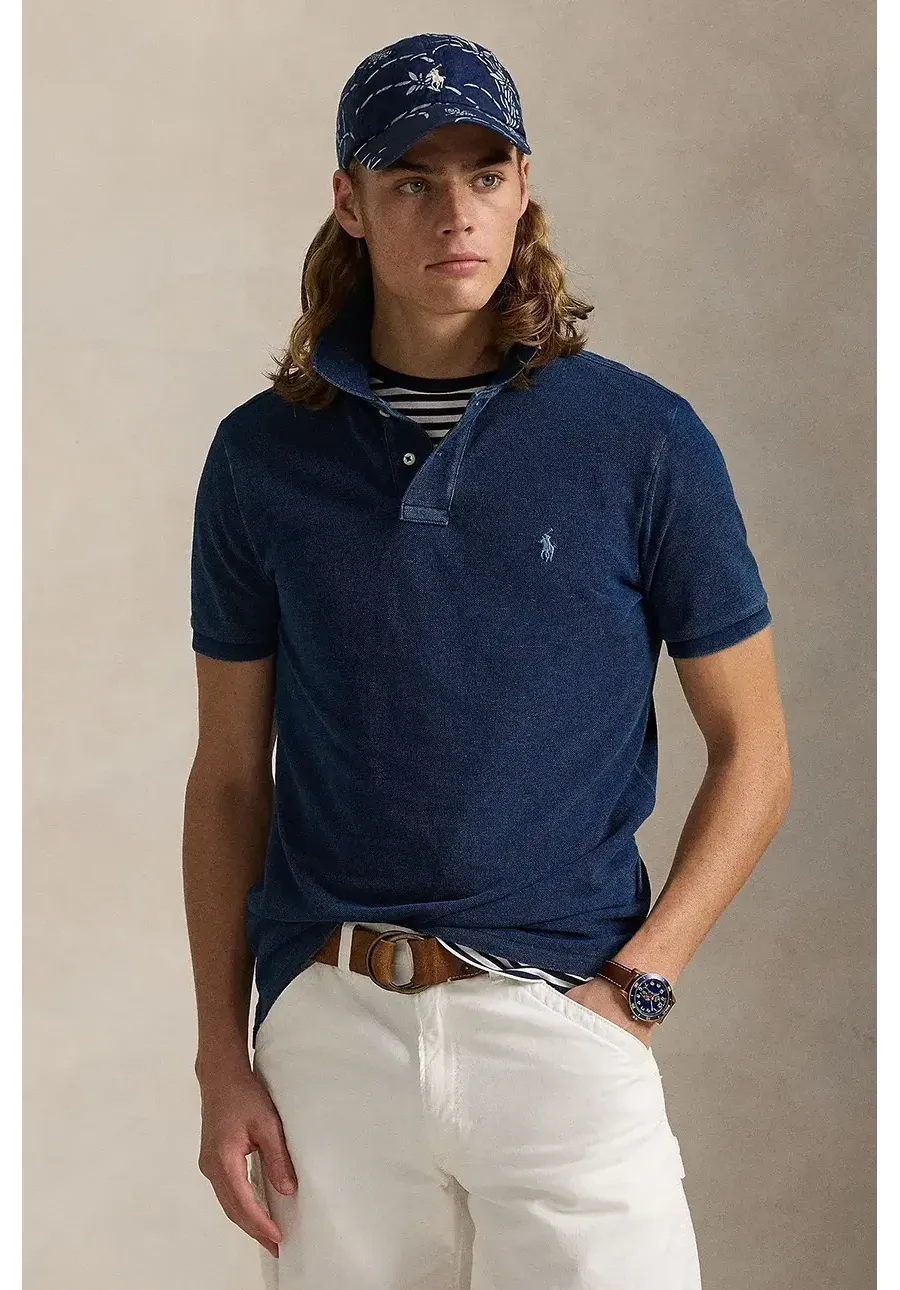 obrazek 1 Polo Ralph Lauren polo bawełniane kolor niebieski gładki 710970582