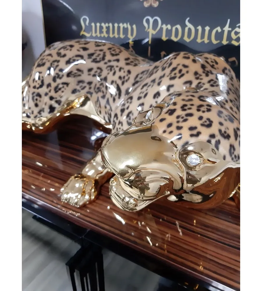 obrazek 8 Dekoracja do salonu - przepiękny złoty leopard