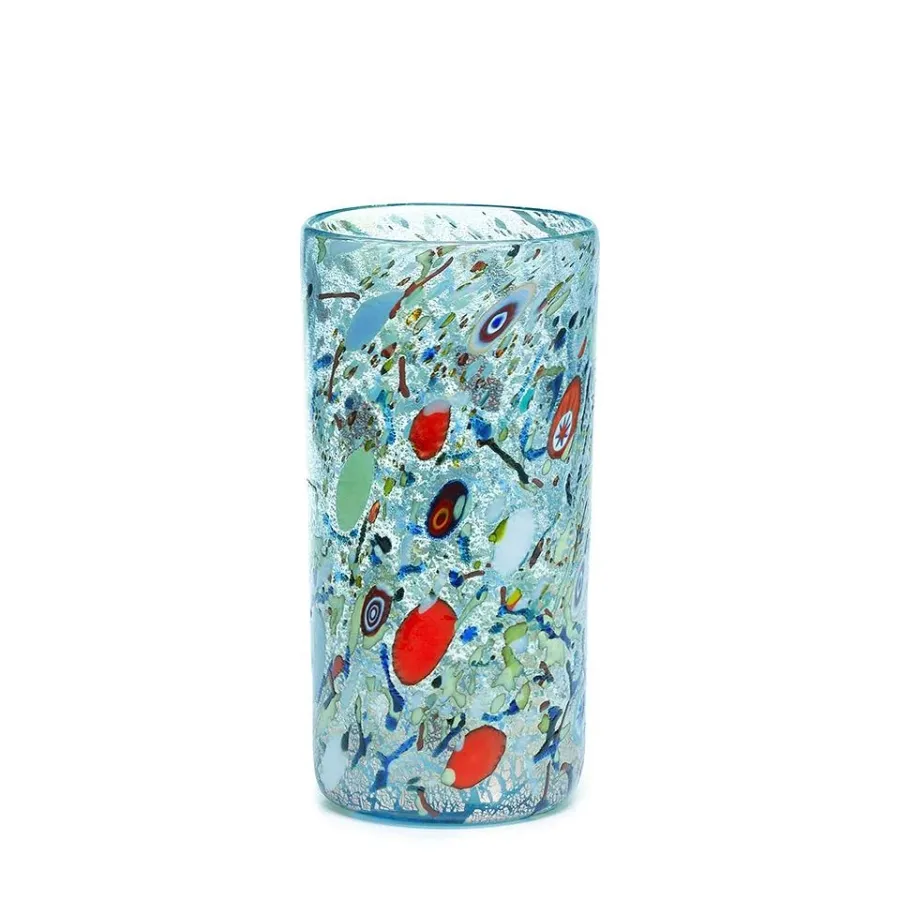 obrazek 1 Błękitny włoski wazon ze szkła murano (23 cm)