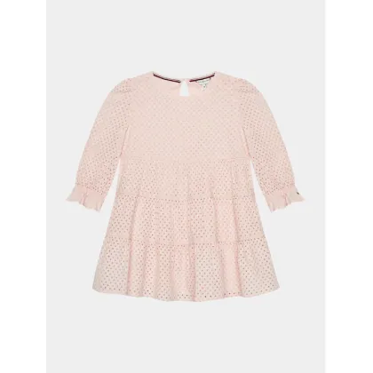 Zdjęcie Tommy Hilfiger Sukienka codzienna Broderie Anglaise KG0KG07779 M Różowy Regular Fit