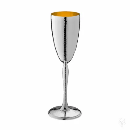 Picture Beautiful modern silver plated Parighi champagne glass - Zaramella Argenti