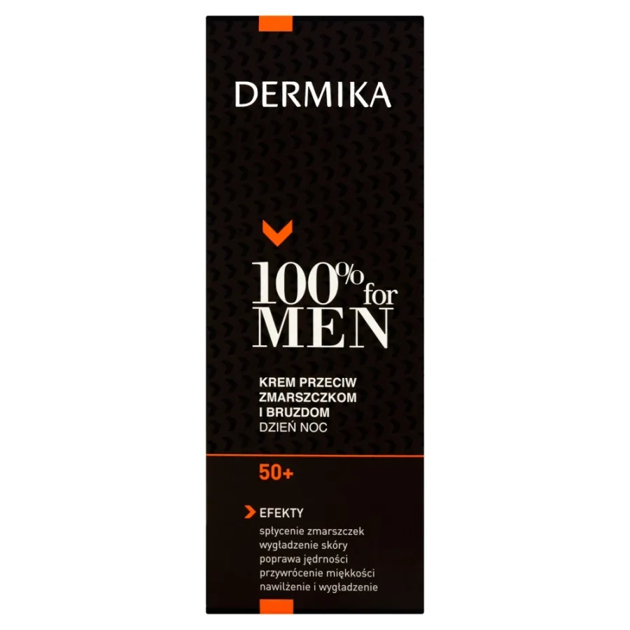 obrazek 1 Dermika 100% For Men Krem przeciw zmarszczkom i bruzdom 50+ dzień/noc 50 ml