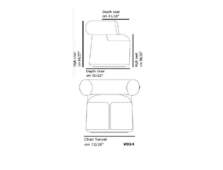 obrazek 4 Piękny minimalistyczny włoski fotel