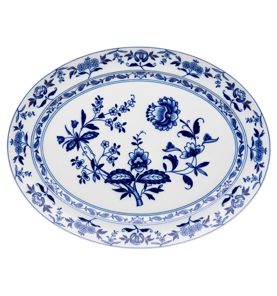 obrazek 1 Mały owalny talerz z porcelany Margão inspirowany klasyczną porcelaną „India Company” - Vista Alegre