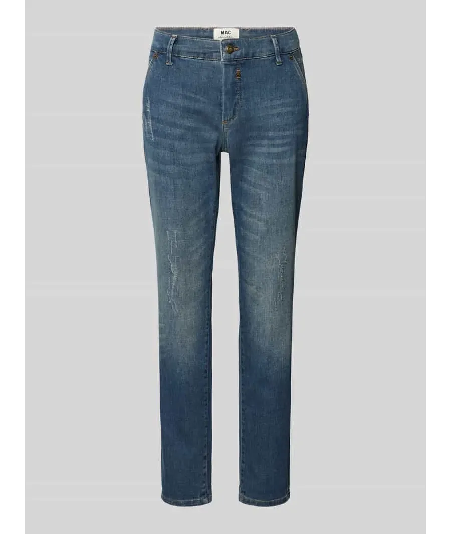 obrazek 1 Jeansy z efektem znoszenia i wpuszczanymi kieszeniami model ‘Montana’