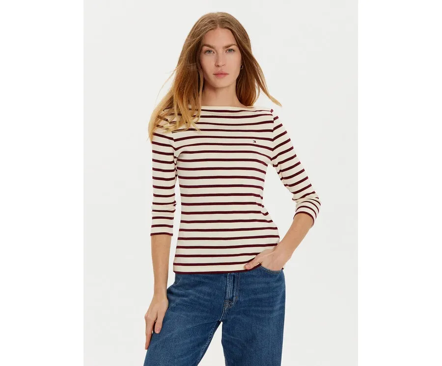 obrazek 1 Tommy Hilfiger Bluzka New Cody WW0WW40589 Beżowy Slim Fit