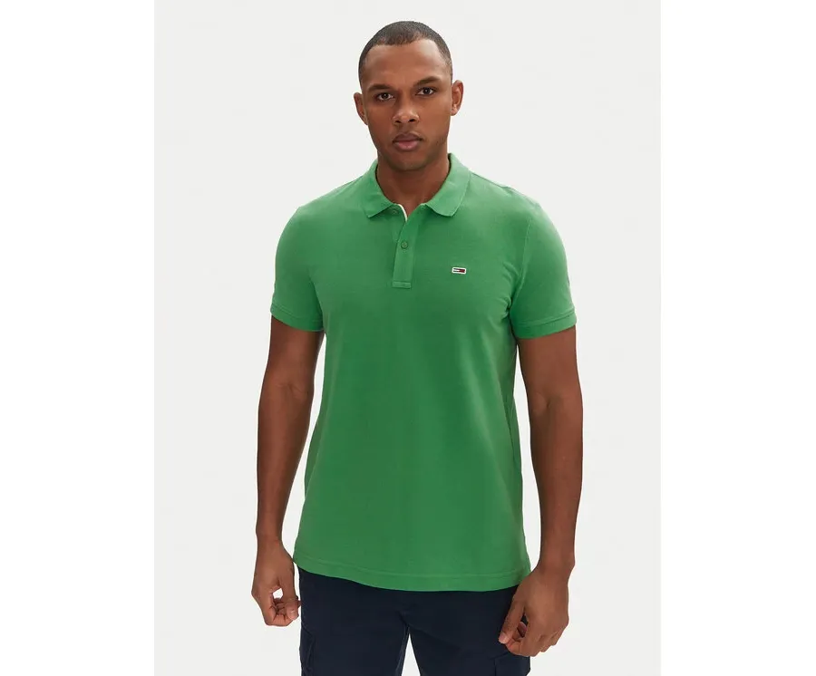 obrazek 1 Tommy Jeans Polo DM0DM20676 Zielony Slim Fit