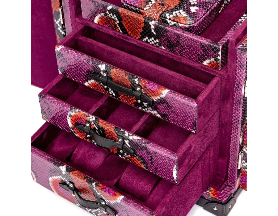 obrazek 6 Stylowy kuferek Amour Deluxe na biżuterię w kolorze różowym