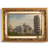 Zdjęcie Cudowny gobelin obrazujący Krzywą Wieżę w Pizie