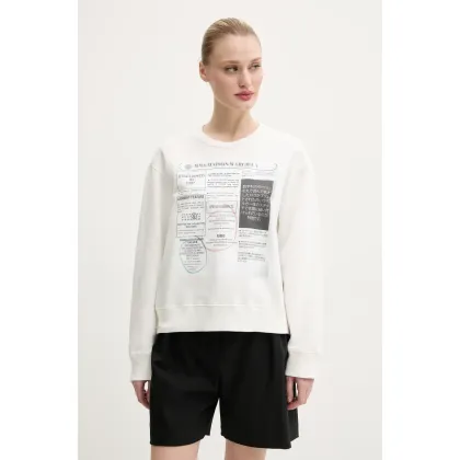 Zdjęcie MM6 Maison Margiela bluza bawełniana damska kolor biały z nadrukiem S52GU0242.M25012