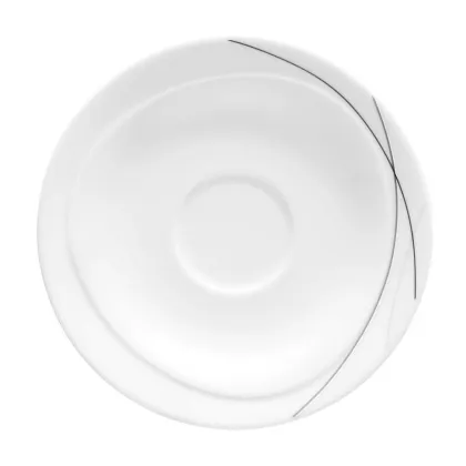 Zdjęcie Stylowy porcelanowy spodek 16 cm z delikatnym zdobieniem - Seltmann Weiden
