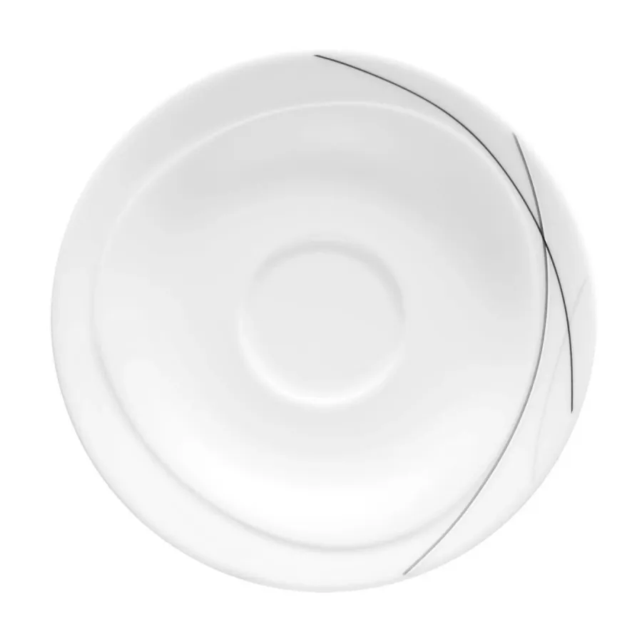 obrazek 1 Stylowy porcelanowy spodek 16 cm z delikatnym zdobieniem - Seltmann Weiden
