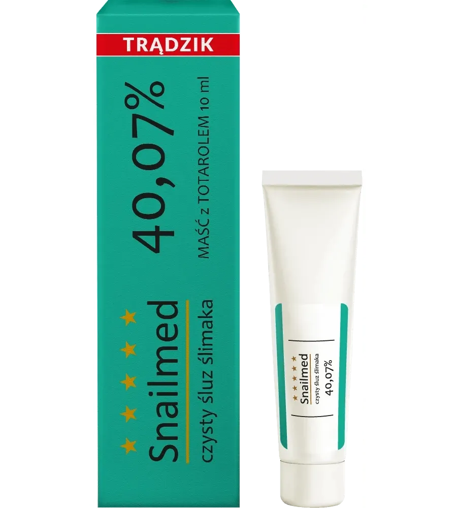obrazek 1 Snailmed Przeciwtrądzikowa maść ze śluzem ślimaka i totarolem, 10 ml 10 ml
