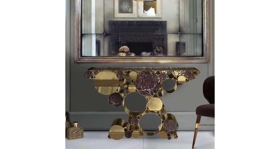picture 5 Living room console with marble elements - Malabar