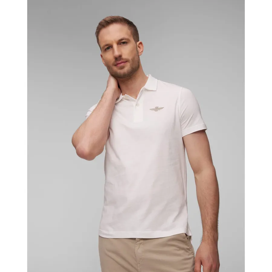 obrazek 1 Białe Polo Męskie Aeronautica Militare