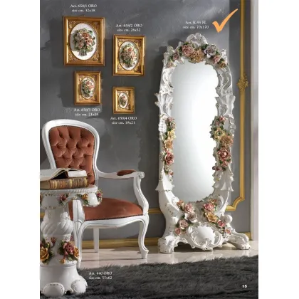 Zdjęcie Eleganckie lustro do stylowych wnętrz - duże stojące wykonane z ceramiki