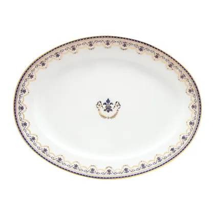 Zdjęcie Półmisek owalny z porcelany 35x26 cm do jadalni