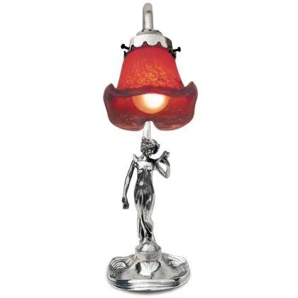 Zdjęcie Elegancka lampka na biurko z figurką kobiety
