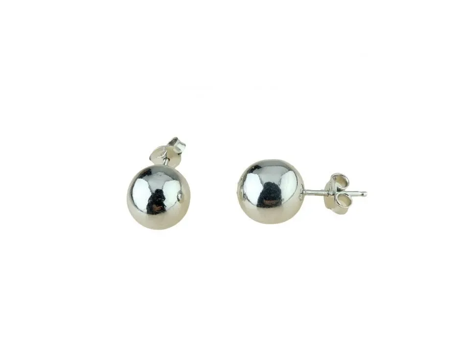obrazek 1 Kobiece błyszczące kolczyki w kształcie kuli o średnicy 10mm