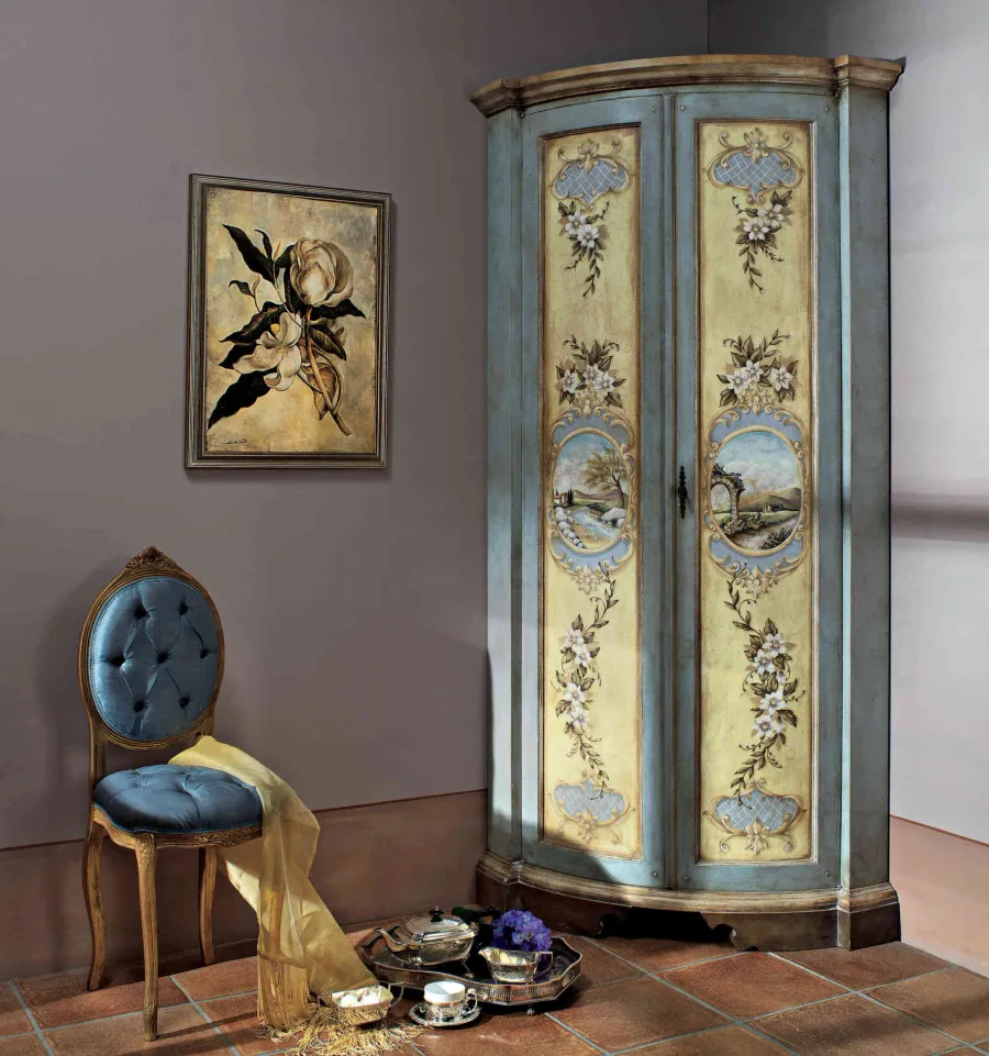 obrazek 1 Drewniana włoska szafa narożna - Interiors Italia