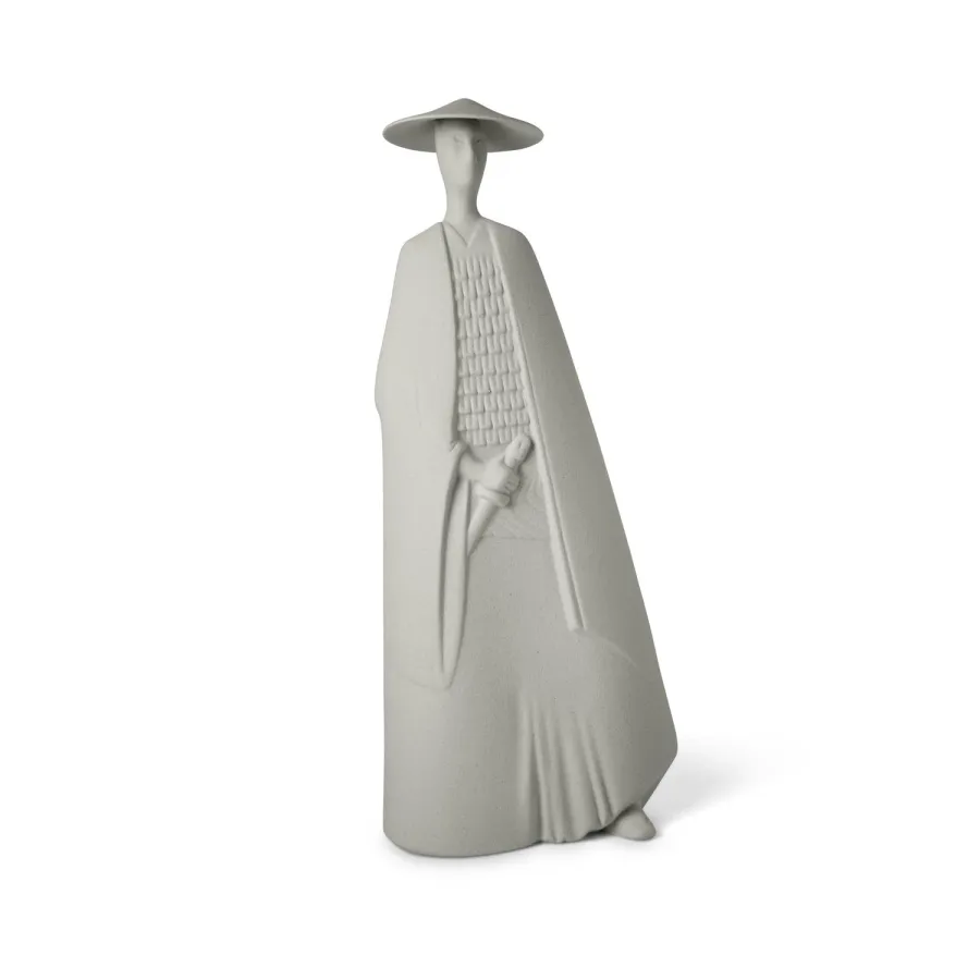 obrazek 2 Elegancka figurka samuraja z ceramiki 20x10x48 cm
