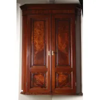 Picture Excellent quality, Regency, mahogany, wall-mounted corner cabinet - antique