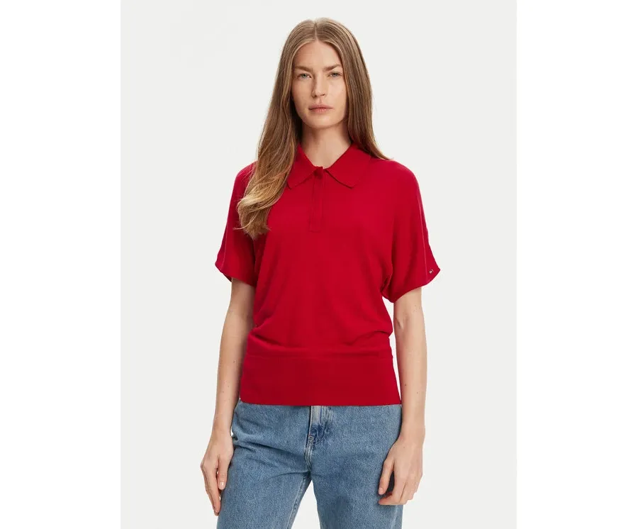 obrazek 1 Tommy Hilfiger Polo WW0WW45652 Czerwony Regular Fit