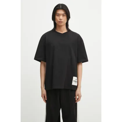 Zdjęcie Fiorucci t-shirt bawełniany Logo Label Boxy Fit kolor czarny z aplikacją U02SPTSH103CJ01BK01