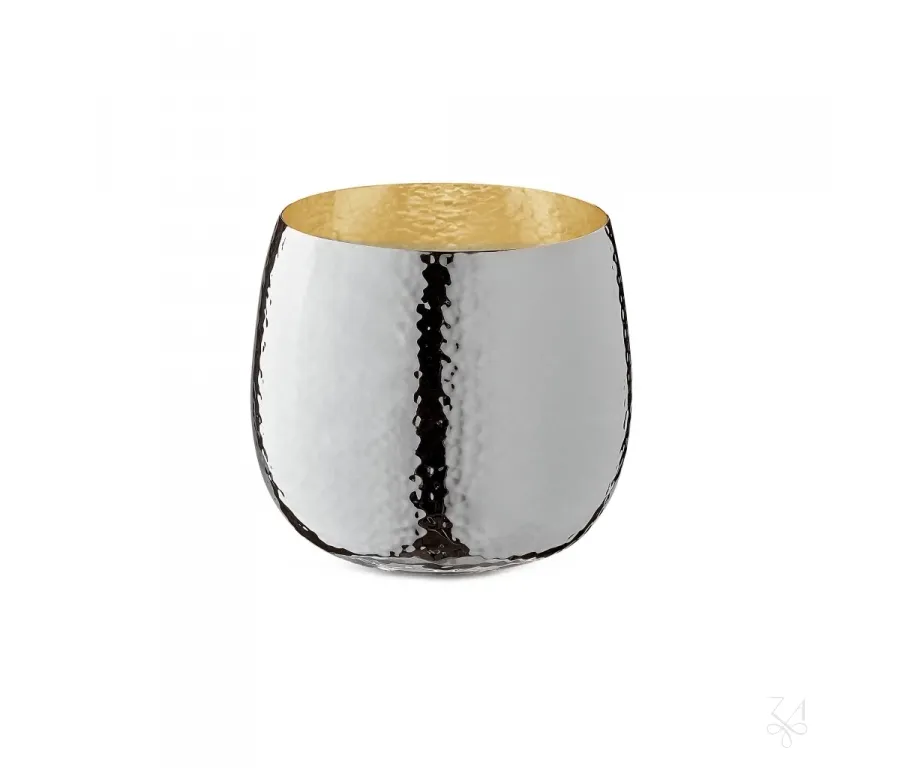picture 1 Modern silver wine goblet plated inside with gold - Zaramella Argenti