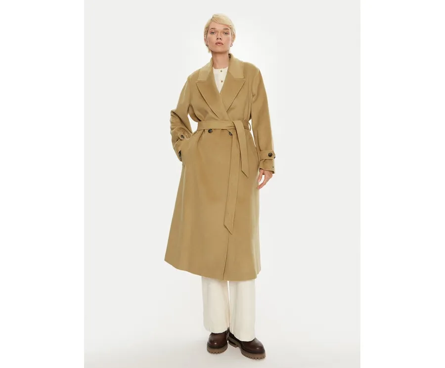 obrazek 1 Tommy Hilfiger Płaszcz wełniany WW0WW43602 Beżowy Regular Fit
