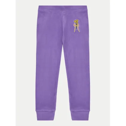 Zdjęcie Mini Rodini Spodnie dresowe Winter Flowers 2471014545 Fioletowy Regular Fit MINI RODINI
