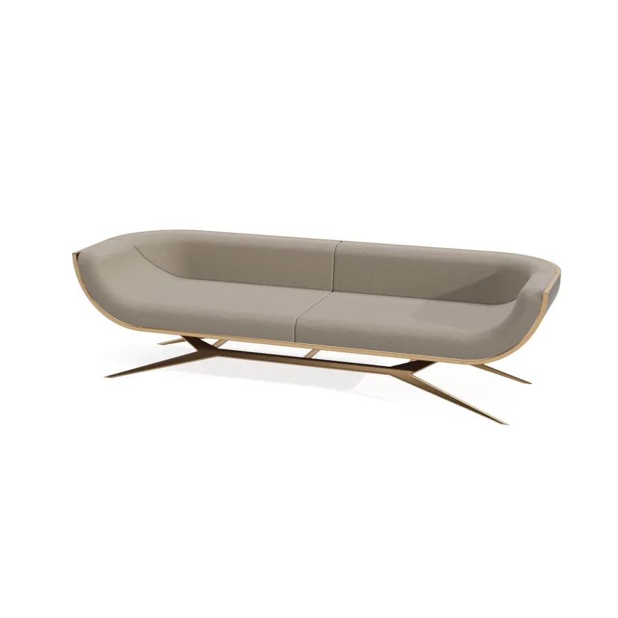 obrazek 2 Luksusowa trzyosobowa sofa z drewna żelaznego