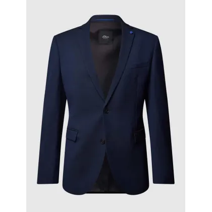 Zdjęcie Marynarka o kroju slim fit z kołnierzem z połami