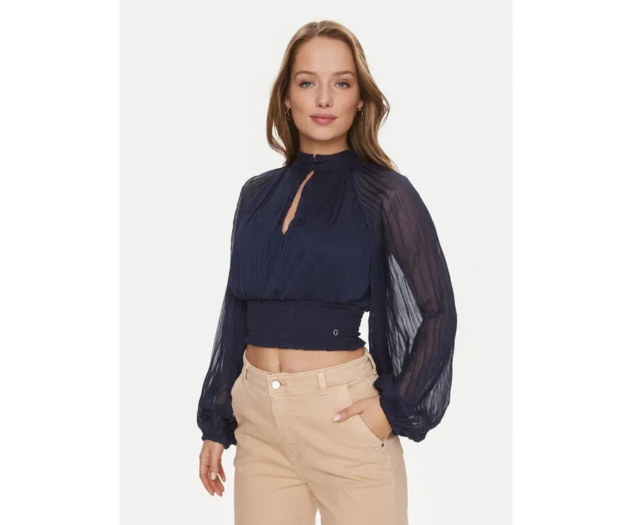 obrazek 1 Guess Bluzka Bianca W4RH69 WDW52 Granatowy Regular Fit