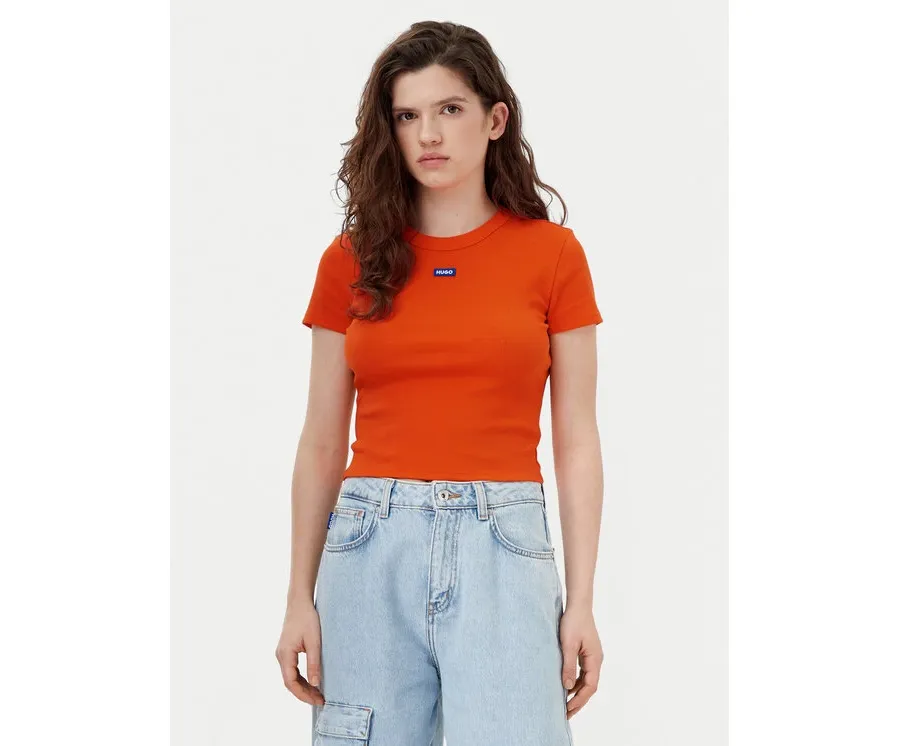 obrazek 1 HUGO T-Shirt Baby 50510749 Pomarańczowy Slim Fit