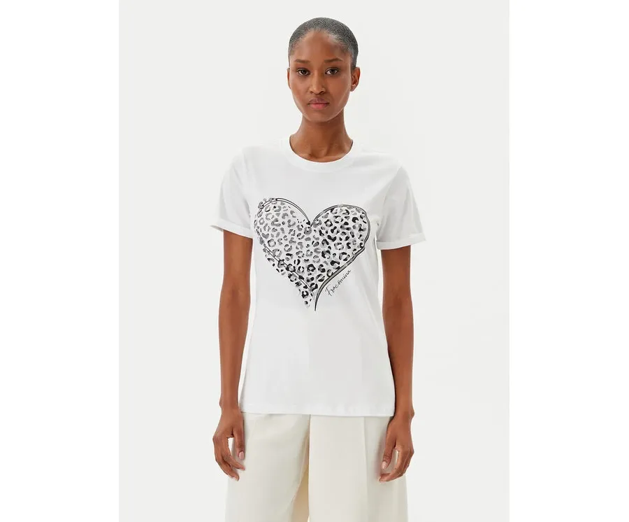 obrazek 1 Fracomina T-Shirt FR25ST3019J401N5 Biały Regular Fit