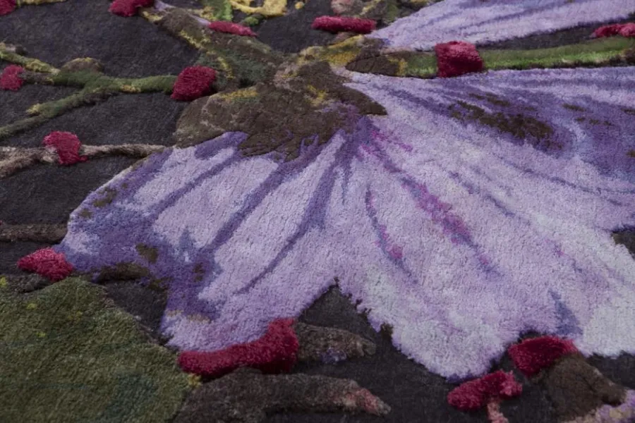 obrazek 2 Kwadratowy dywan z motywem kwiata - SAVAGE FLOWERS: BLOSSOM
