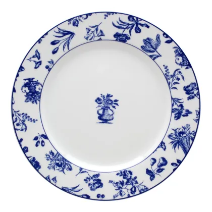Zdjęcie Luksusowy porcelanowy talerz obiadowy Chintz Azul z roślinnym motywem ozdobnym - Vista Alegre