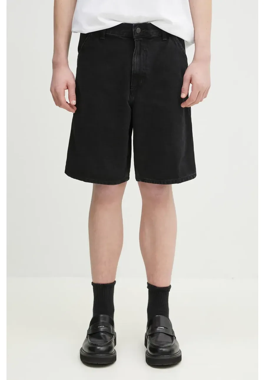 obrazek 1 Carhartt WIP szorty jeansowe Single Knee Short męskie kolor czarny I032026.8906