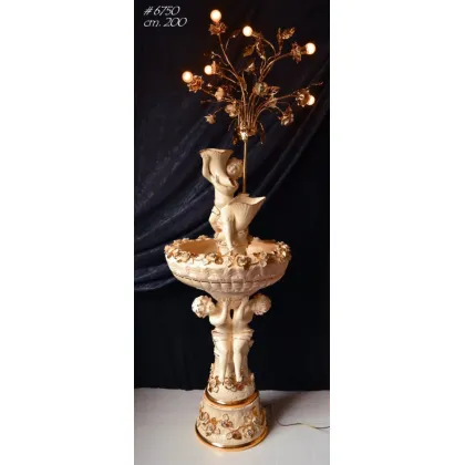 Zdjęcie Piękna fontanna ceramiczna z oświetleniem od włoskiego producenta